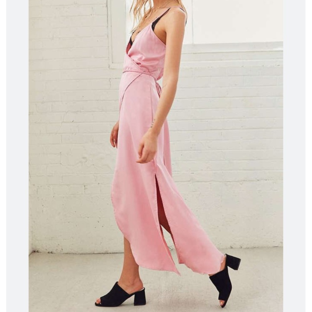 Nice Martin Pink Halter Wrap Dress